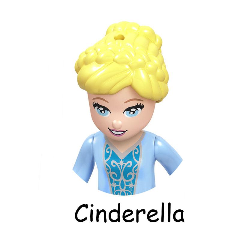 Нетоксичные сказочные принцессы дети Белль Чудовище Золушка Анна Оливия Модель Фигурка Блоки Конструктор Строительные Кирпичики Игрушки Для Детей