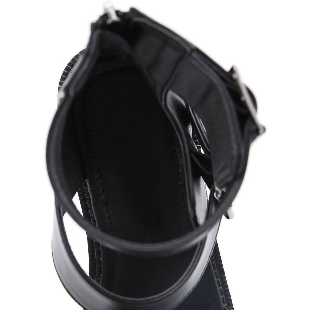 Новинка 2024 года, американские сандалии на каблуке 9 см с выдолбленной подошвой, быстрая продажа, римские сандалии на толстом каблуке с толстой подошвой Lhx