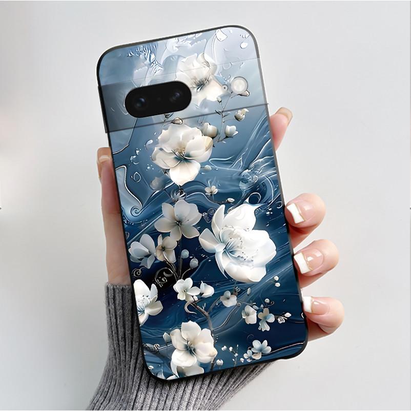For Google Pixel 7 / Pixel 7 Pro Case Luxury Fashion Butterfly Flowers Black Soft TPU Silicone Back Cover Pixel7 7Pro Phone Case