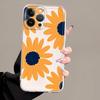 Чехол для iPhone 17 Pro Max XR 12 Mini 16 Air XS Max 7 8 13 Pro 14 Plus 15 11 Мягкий чехол для телефона Минималистичный Подсолнух