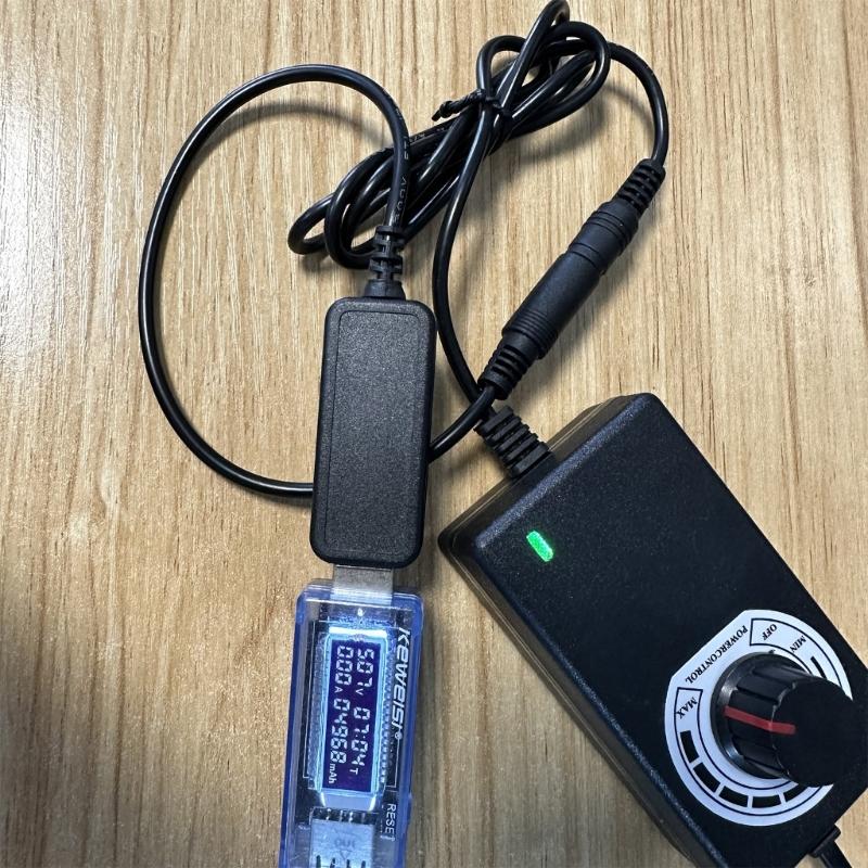 Кабель-удлинитель с разъемом DC 5.5x2.1 мм (мама) на USB (мама) для зарядки, адаптер-шнур для зарядки 6В-30В на 5В