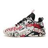 Мужские ретро-кеды Coca Cola Co Branded Повседневные папины кроссовки Белый Красный Черный 112018088S-1