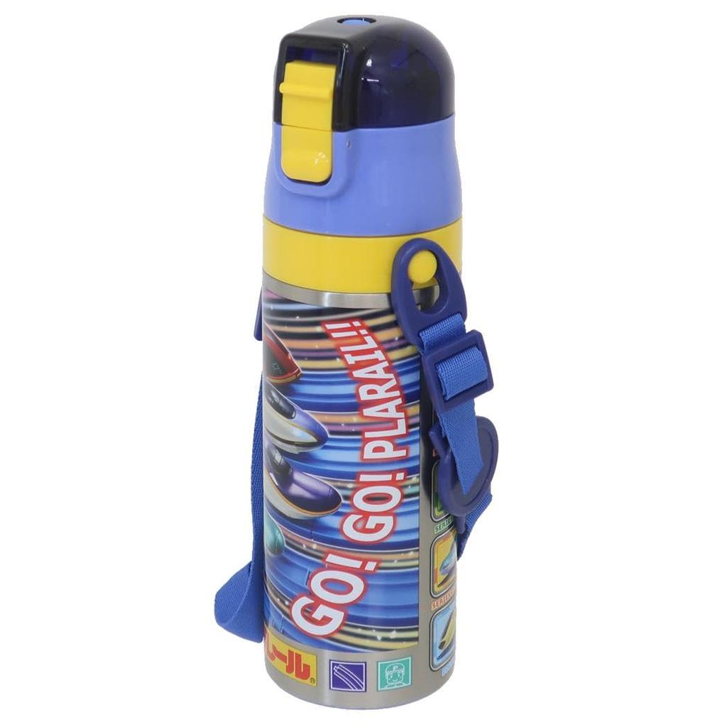 Skater Бутылка для воды из нержавеющей стали, двухсторонняя, для прямого питья, 470 мл, чашка для питья, 430 мл, легкая, Plarail 25, для мальчиков, термоизолированная, спортивная