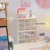 Charming 9-Grid Desktop Organizer with Notebook Drawer for Dorms