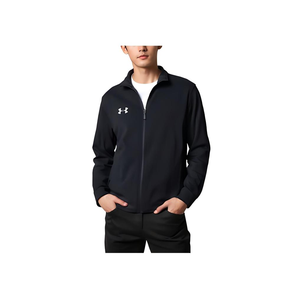 Under Armour Спортивная серия Женская тренировочная куртка с логотипом и принтом для активного отдыха Повседневная спортивная куртка на молнии Куртки унисекс Черная 24500402-001