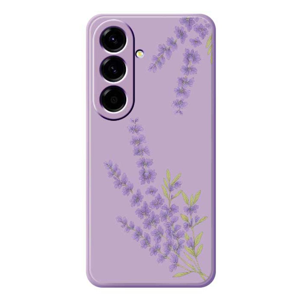 For Samsung Galaxy A56 5G Case Lavender Pattern Printing Straight Edge TPU Phone Back Cover