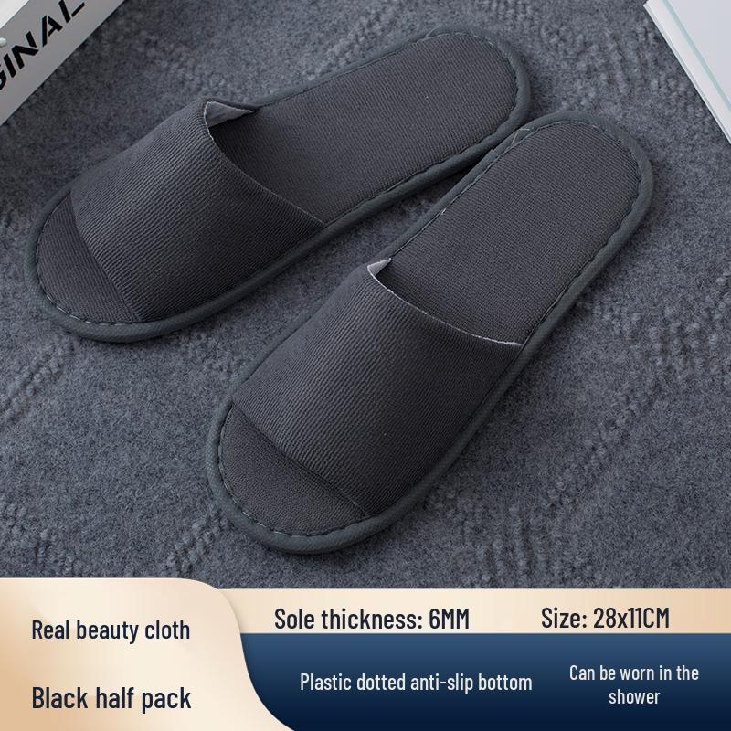 10 Pairs of Premium Non-Slip Disposable Slippers - Luxurious, Thickened Design for Bath, Bathroom, Salon, Hotel, and Homestay Use