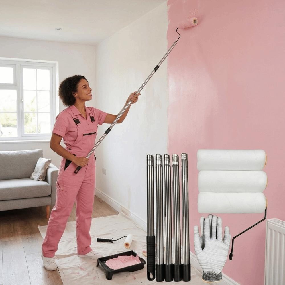 Detachable Paint Roller 170/205/240cm Latex Paint Brush Set Household Use