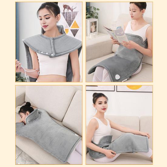 Электрическая грелка с автоматическим выключением, розетка США, регулируемые кнопки, подогрев плеч, шеи, спины, 9 скоростей, регулировка температуры, управление одной кнопкой, грелка