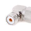 Uhf So-239 Female To Uhf Pl-259 Male Right Angle 90 Degree Rf Connector