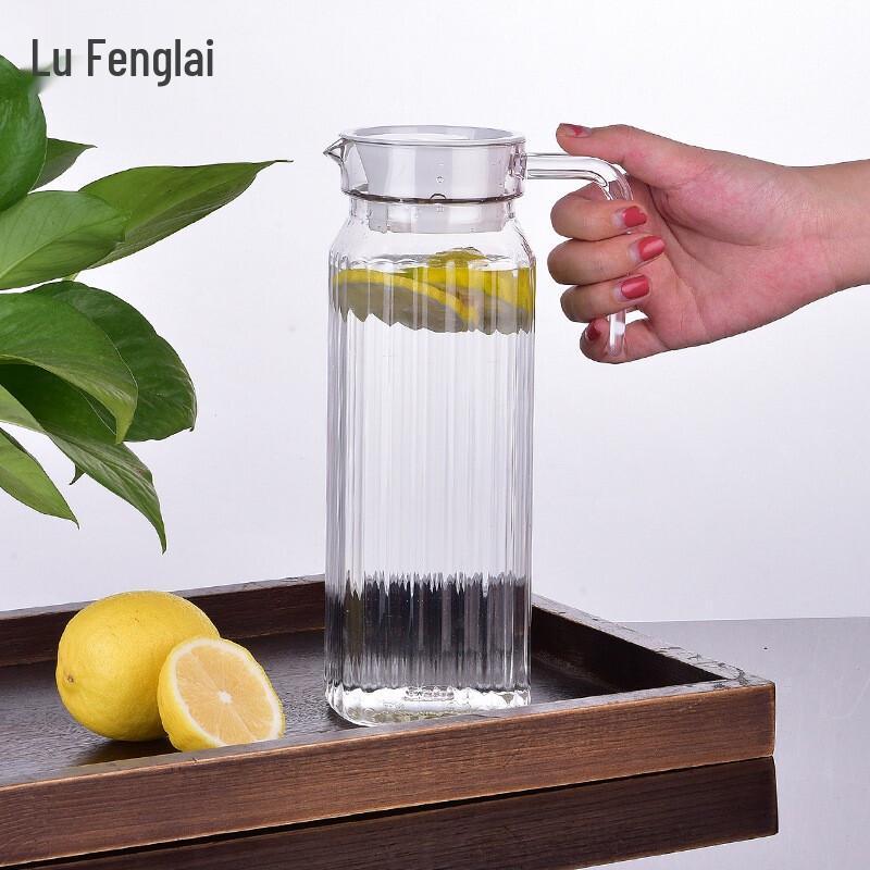 1100ML Striped PC Plastic Water Pitcher