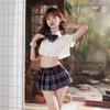 Sexy Lingerie College Style Student Jk Uniform Sexy Hot Pleated Skirt Pure Temptation Japanese Suit Woman