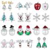 Everle Winter Christmas Series s925 Серьги-пусеты «Санта и олень» для женщин