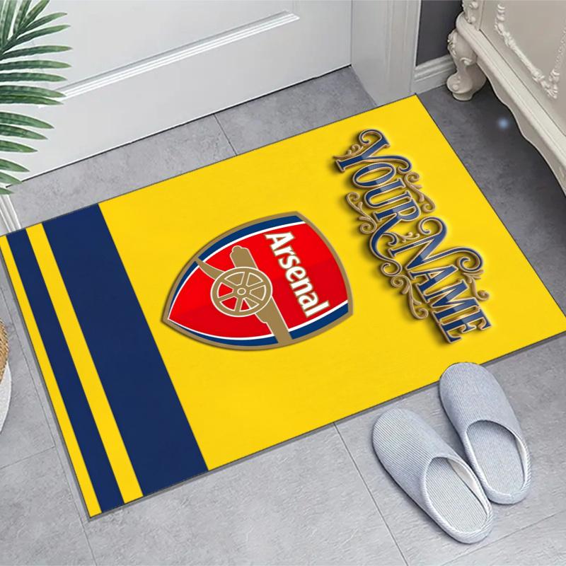 A-Arsenal Design Area Rug Personalized Name- Non-Slip, Soft & Cozy Floor Mat for Living Room, Office - Indoor/Outdoor Carpet