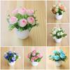 Rose Artificial Potted Plant Plastic False Plants Ornament Potted Plant  Wedding Arrangement