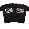 I Love My Autistic Girlfriend Boyfriend T Shirt Matching Couples T-shirt His and Her Love Short Sleeve Tshirt Streetwear