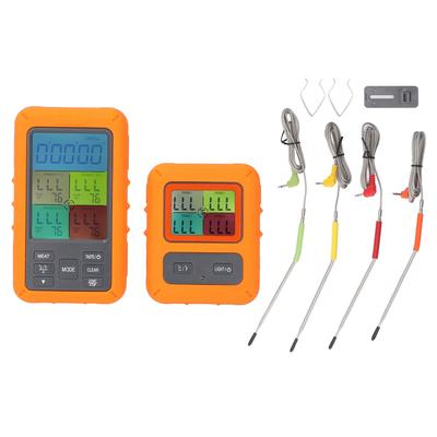Термощуп для мяса, беспроводной ЖК-дисплей, 4 зонда, гриль, барбекю, кухонные принадлежности для готовки