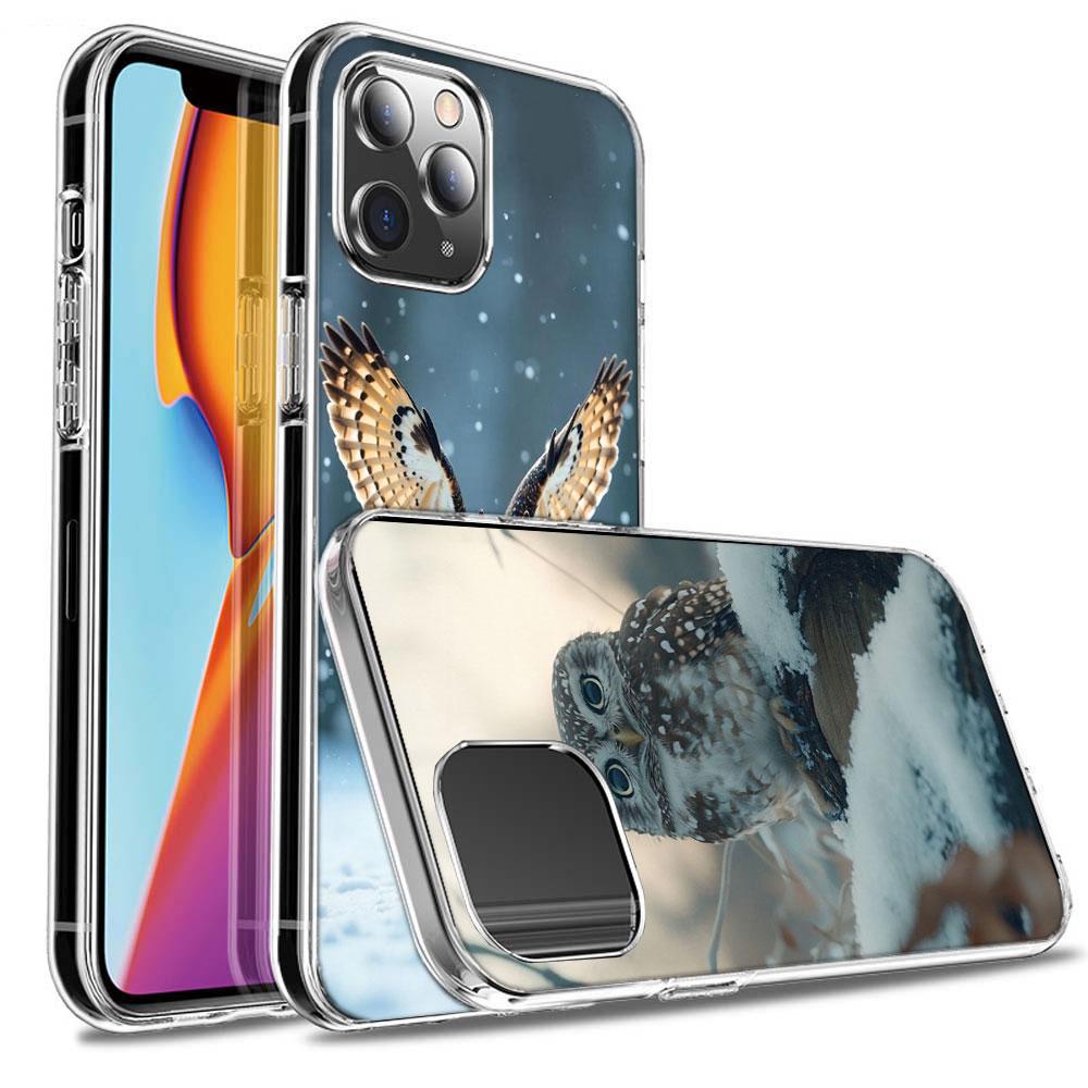 Чехол для телефона "Сова зимой" Для Iphone 16E 15 Pro 14 Plus 17E 16 17 Pro Max Air 11 12 13 Mini Ударопрочный Capa Милый Чехол TPU Cle