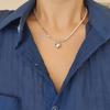 Women's Daily Silver and Pearl Heart Necklace
