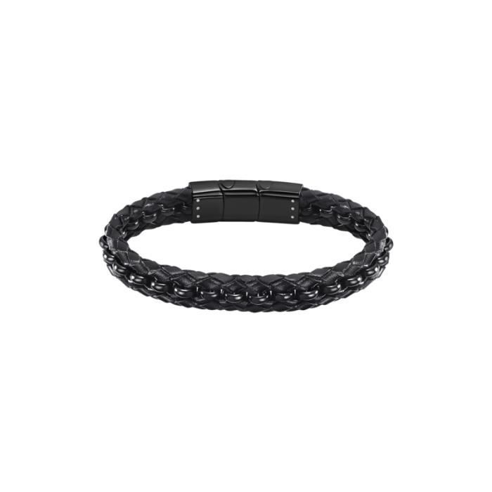 Браслет - LOTUS STYLE - LS2205-2/1 - Кожа - Сталь - Черный