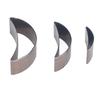 Набор из 3 штук вырубных штампов из легированной стали в форме полумесяца, полые пробойники для ткани, глины, кожи
