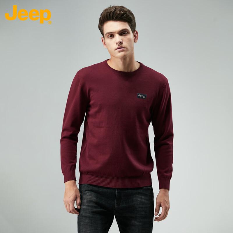 Jeep Мужской свитер с круглым вырезом на флисовой подкладке