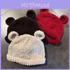 Solid Color Knitting Little Bear Ears Knit Wool Hats Women Fall Winter Wear