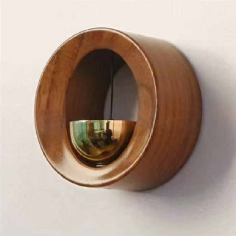 Wood Copper Wind Chime Wooden Wireless Door Bell Entrance Reminder Doorbell Aesthetic Home Decorations Doorbell B Durable