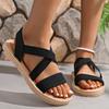 Fashion Women Sandals Summer New Flats Fashion Plus Size 43 Beach Sandels Outdoor Lightweight Breathable Summer Platform Roman Sandals