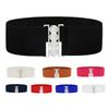 Women Belt Fashion Elastic Waist Cover Buckle Elastic Waist Closure Versatile Wide Belt Paired With Dress Coat Lady Belts