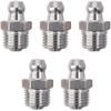 BYOBYO 10pcs Stainless Steel Straight Grease Fitting, Silver Tone M6/M8/M10 x 1mm Thread Hydraulic Grease Nipple Zerk Fitting Nozzle(M10 x 1)