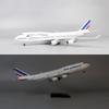 Декор для дома Масштаб 1/150 747 47СМ Модель B747 Air France Смоляной самолет с шасси Колеса Коллекционная декорация самолета