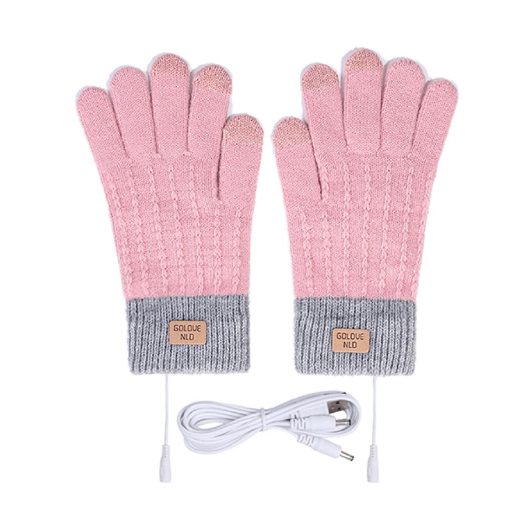 USB Heating Gloves for Men Women Adjustable Heated Thermal Gloves Heated Hand Warmers for Outdoor Skiing Cold Weather