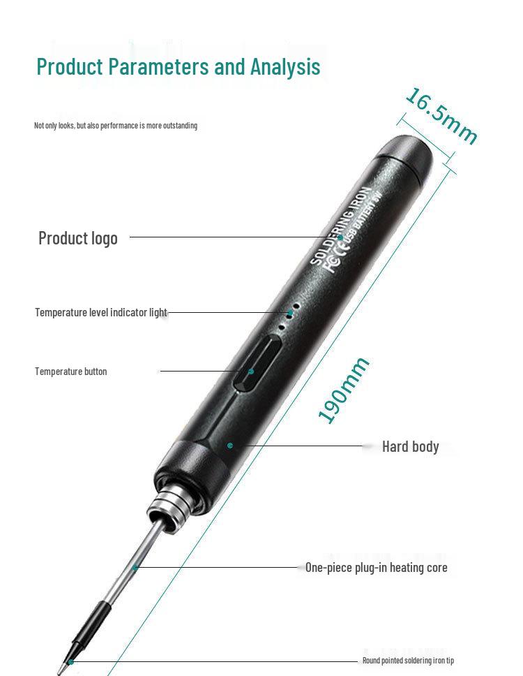 USB Перезаряжаемый 800 мАч Электрический Паяльник с Наконечником C210 - Набор Инструментов для Быстрого Нагрева