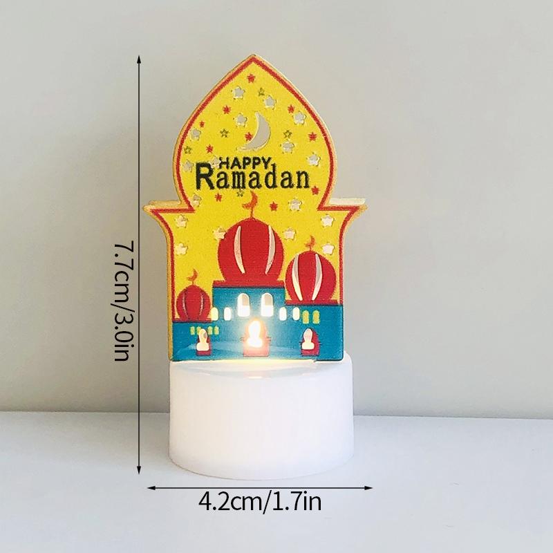 Ид Рамадан свеча светодиодный ночник Ид мусульманская вечеринка Декор аксессуары мусульманский фестиваль вечеринка декор Луна лампа Рамадан Декор