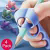 Pencil Gripper 4pcs Children Writing Pencil Pan Holder Kids Learning Practise Silicone Pen Aid Grip Posture Correction Device