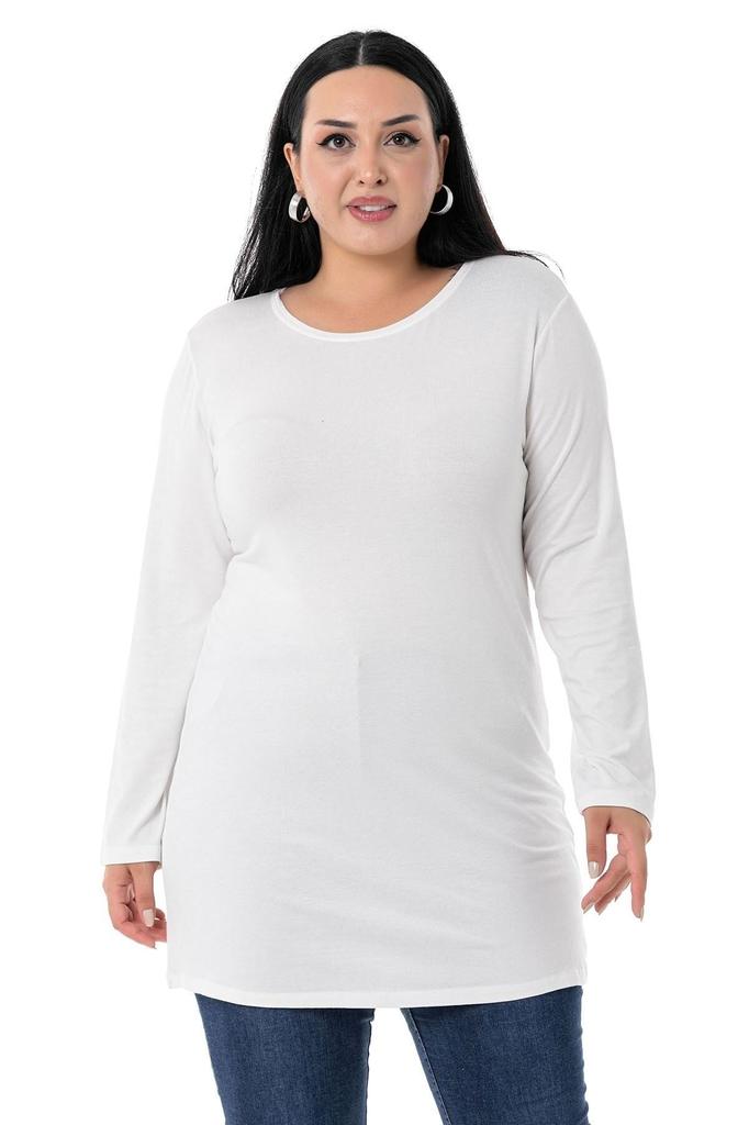 Women's Style Big Size Body Plus Size Round Neck Long Sleeve Viscose Long Mink Body
