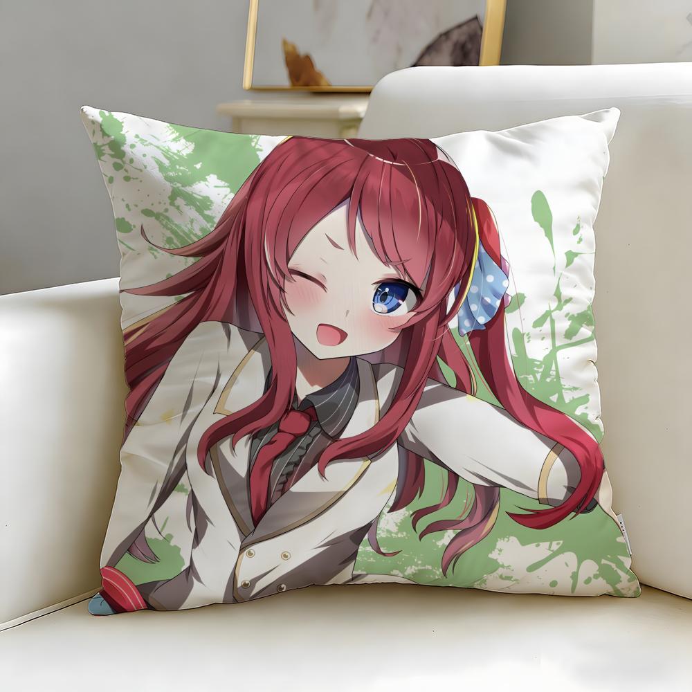 idol anime Zombie Land Saga Cushion Cover Soft EasyWash Pillow Case Versatile for Couch Bed Travel and Office