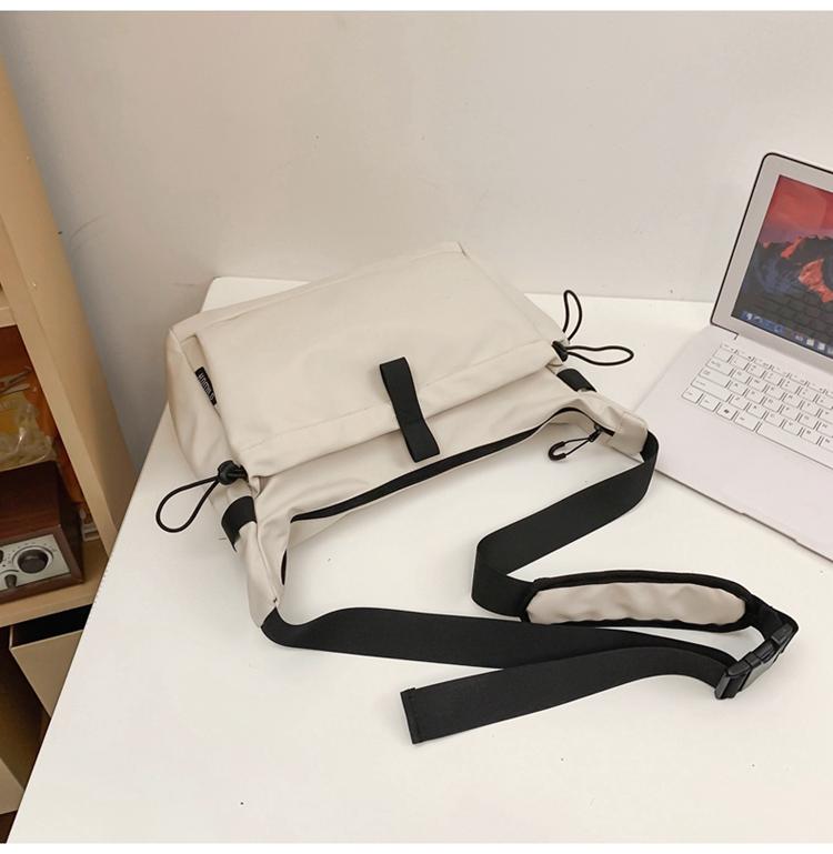 Пригородная сумка Большая вместительная сумка через плечо Сплошной цвет Студенческая сумка на плечо для мужчин и женщин