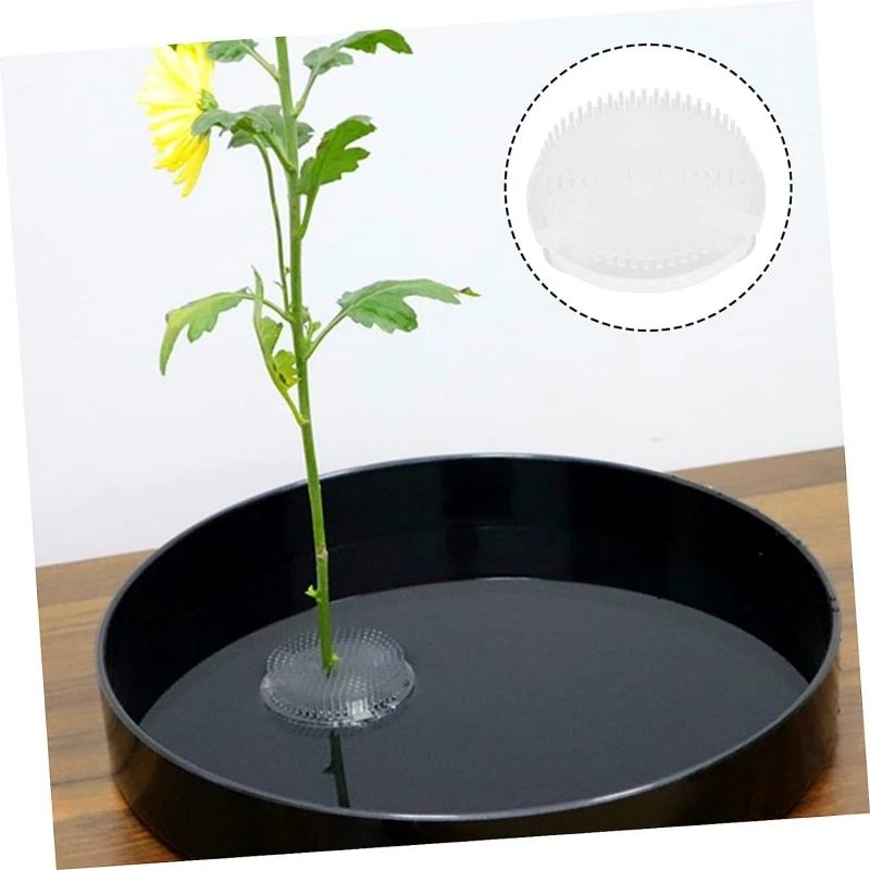 Круглая лягушка-цветок икебана с резиновой прокладкой, стационарный инструмент для аранжировки, резиновая основа, держатель, цветочный декоративный горшок