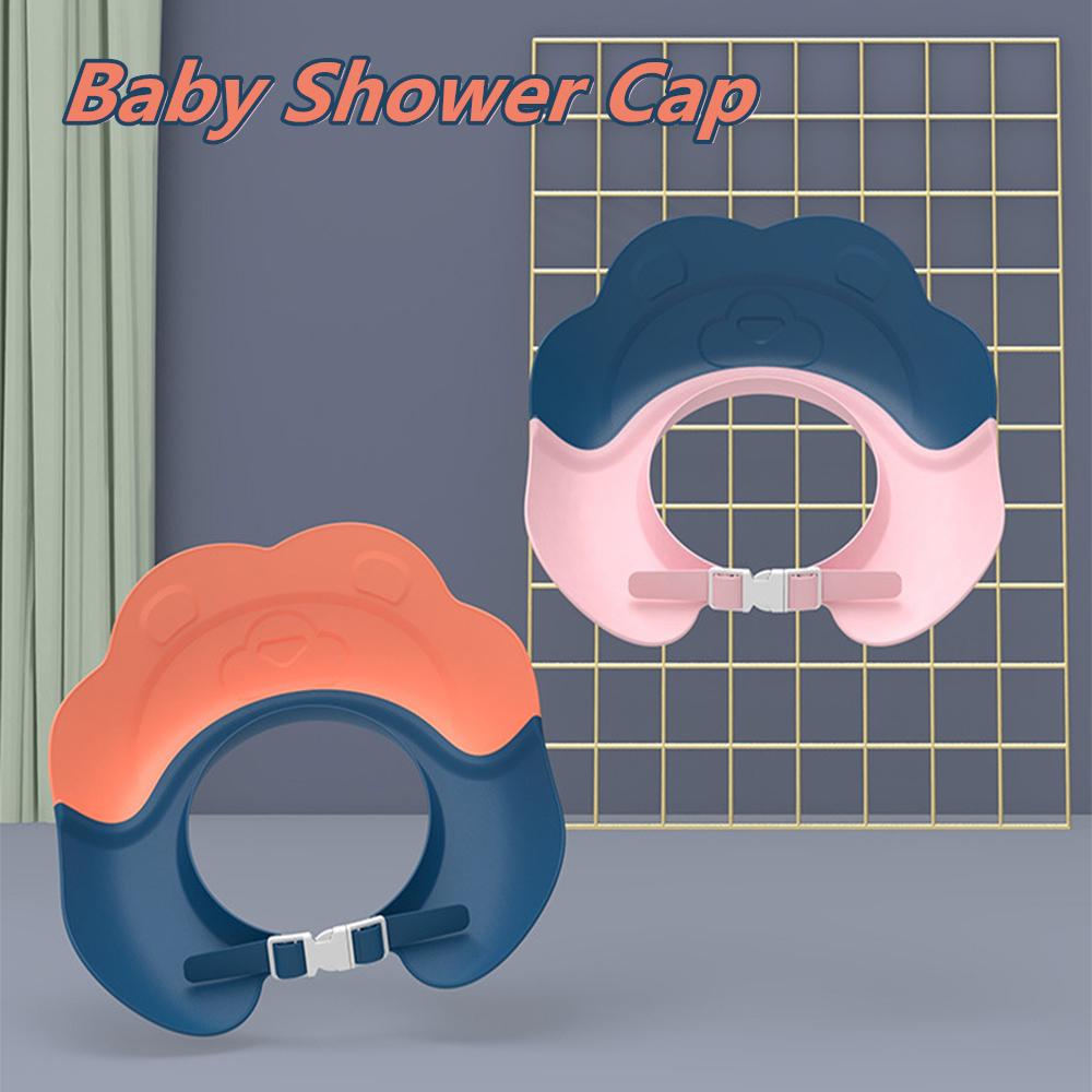 Portable Ear Protection Head Cover Baby Shower Cap Silicone Bath Visor Shampoo Shield Baby Bath Cap