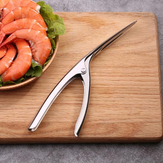 Shrimp Peeler Stainless Steel Kitchen Appliance for Quick Shrimp Peeling Line Cutter Fishing Lobster Seafood Tool for Home Restaurant