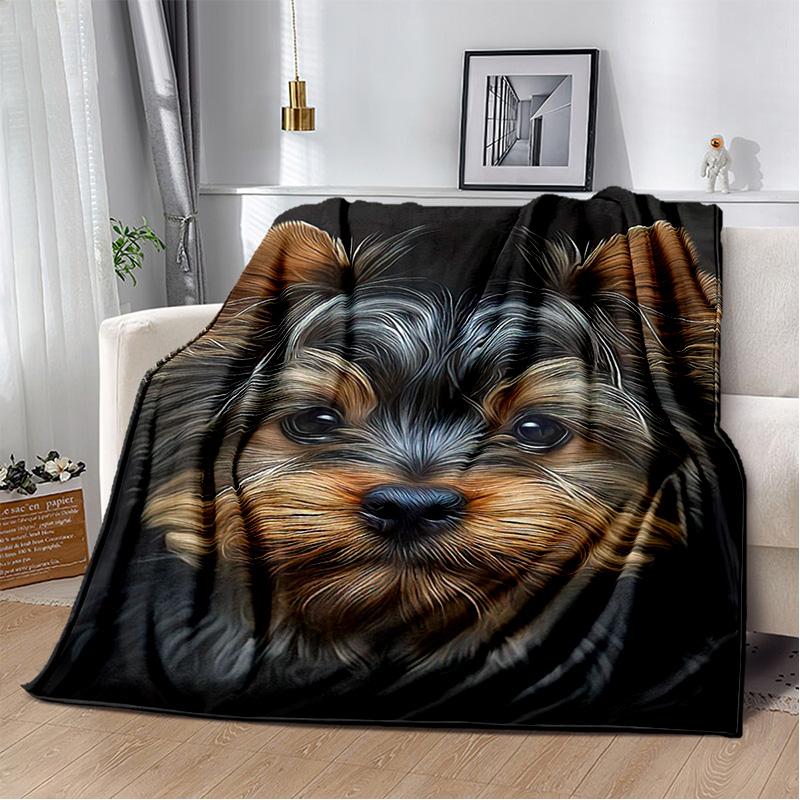 Одеяло с милой собакой, мультяшным хаски, самоее, чихуахуа, коки, померанским шпицем, мягкое одеяло для дома, спальни, чехол для дивана, детское одеяло