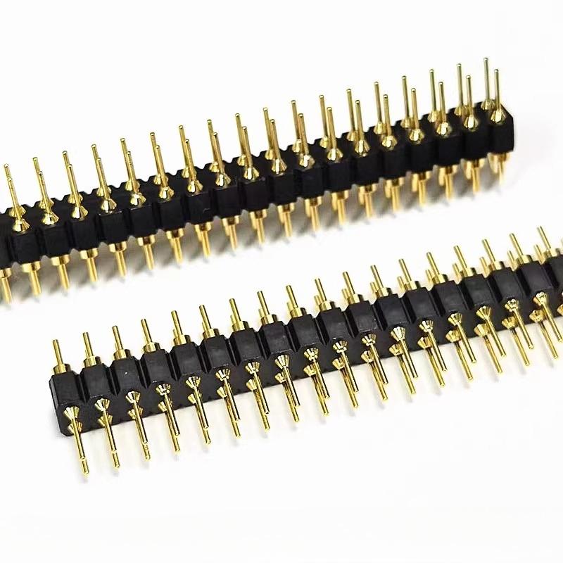 5pc 2.54mm Round Hole Male Tin Gold Female Pin Header 1/2x40P Single/Dual Row Breakable PCB IC Crystal Relay Transistor Socket