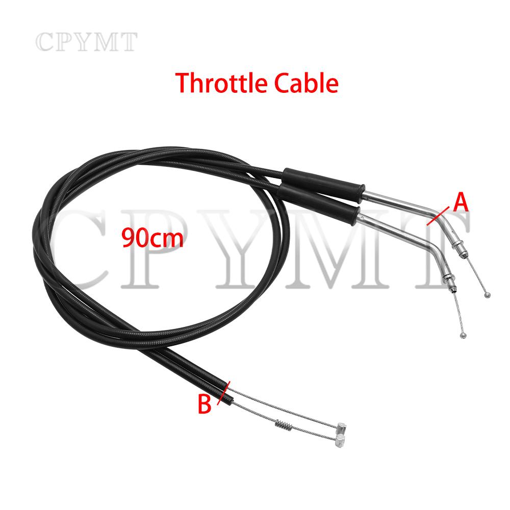 Fit For Harley Motorcycle Black Lengthened Throttle Cable Wires Clutch Cable Sportster Road King Iron XL 883 N/L XL1200 X/ V/C/T