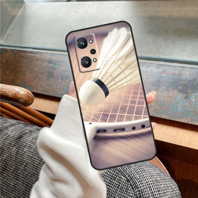Badminton Sport Case For Realme 11 12 13 14 Pro Plus C53 C55 C51 C25 C63 C61 C65 C67 C71 C75 GT6 GT7 15 Pro