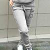 2 Pcs/Set Lady Tracksuit Heart Print Thick Warm Breathable Solid Color Hoodie Suit for Daily Wear