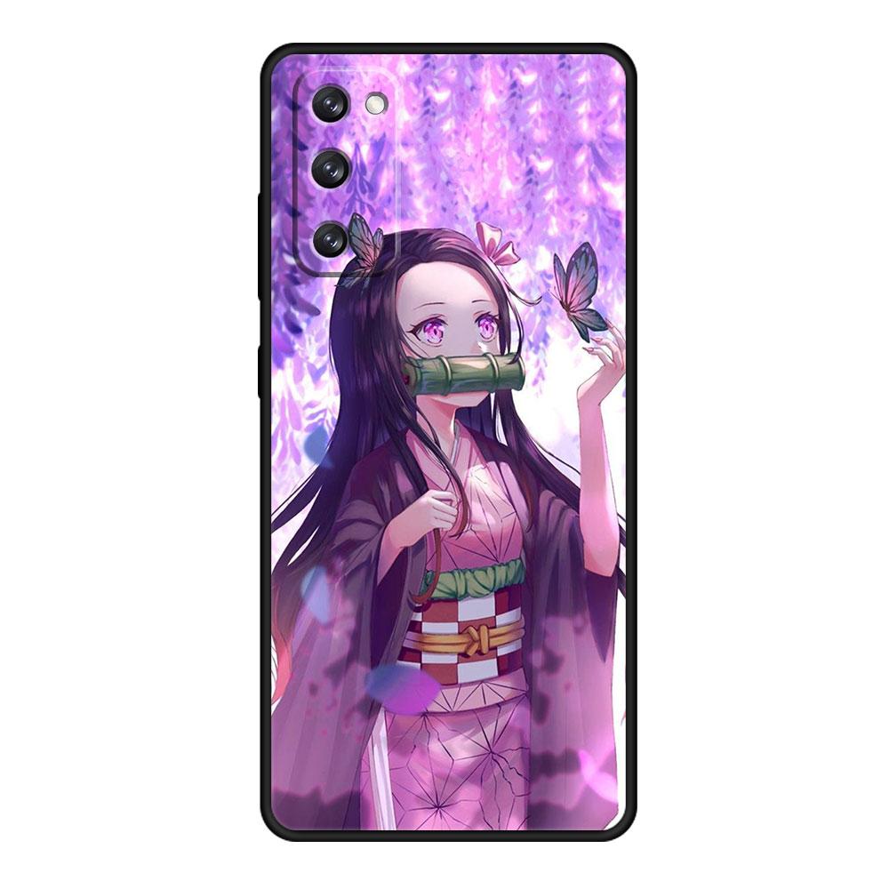 Чехол Demon Slayer Nezuko Anime для Samsung S9 S10 S8 S22 Ultra 5G S20 FE 2022 S10e S7 S21 Plus мобильного телефона