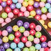 Новое ожерелье, свободные бусины 50 шт., прекрасные ручные плоские 6,5 мм круглые акриловые украшения своими руками, модные аксессуары для бисера, узор в виде звезды для браслета