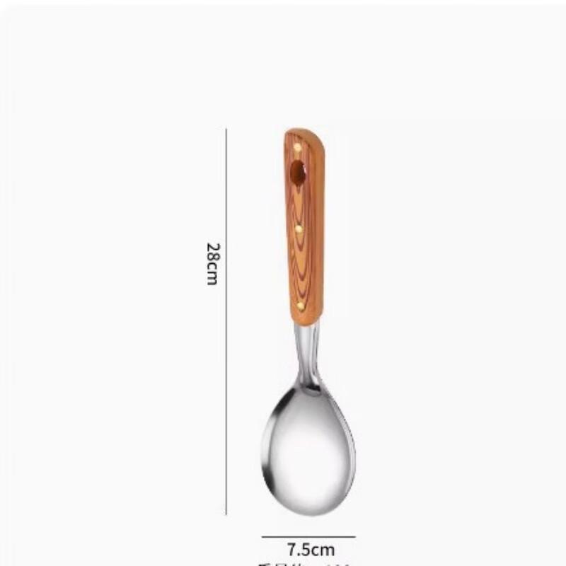 ZISIZ Деревянные ложки из нержавеющей стали 304 (5-Pack)